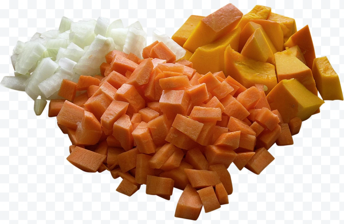 Chopped vegetables