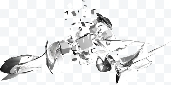 Abstract silver and gray 3D cubes and shapes