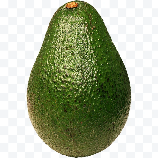 Aguacate verde entero con textura rugosa
