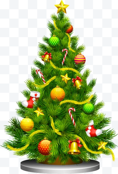 Árbol de Navidad decorado con adornos dorados, bastones de caramelo y bolas de