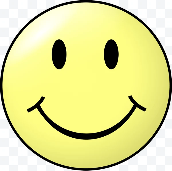 Icono de cara sonriente amarilla con ojos negros y borde negro