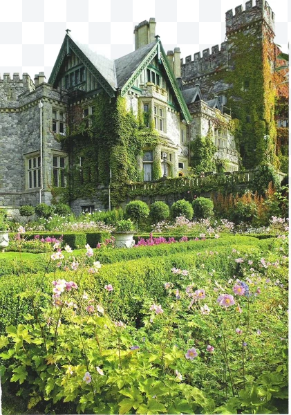 Castillo con jardín