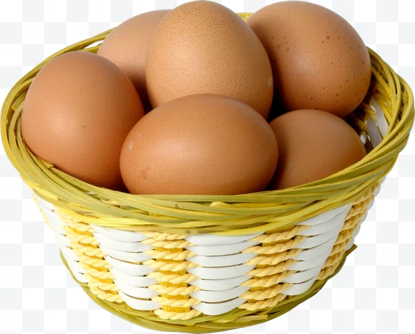 Cesta con huevos