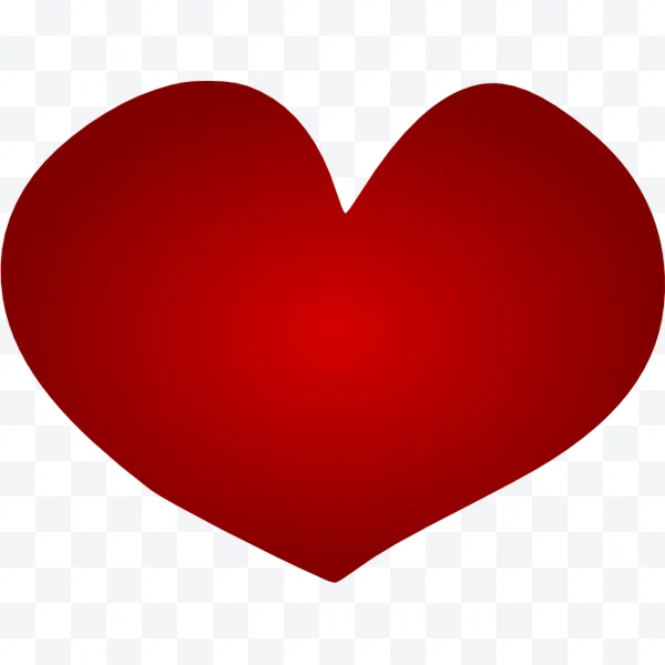 Icono de corazón rojo con degradado y sombra