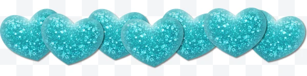 Corazones azules brillantes