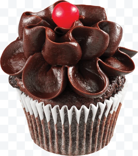 Cupcake de chocolate con cereza