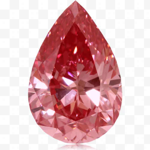 Diamante rosa en forma de pera