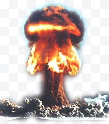 Explosión nuclear en forma de hongo