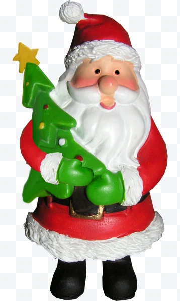 Figura de Papá Noel con árbol de Navidad