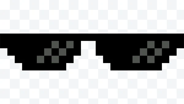 Gafas pixeladas de meme "deal con it"