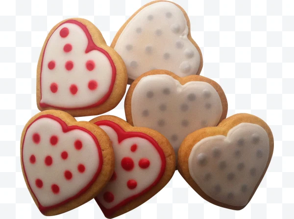 Galletas de corazón con glaseado