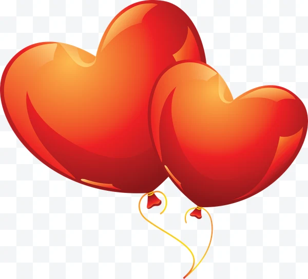 Globos en forma de corazón
