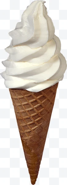 Helado de cono de vainilla