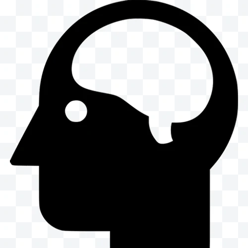 Icono de cabeza con cerebro