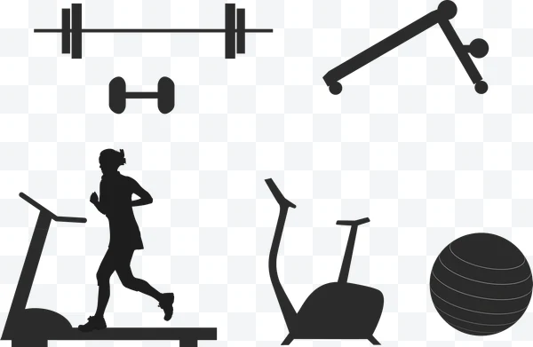Iconos de gimnasio y ejercicio