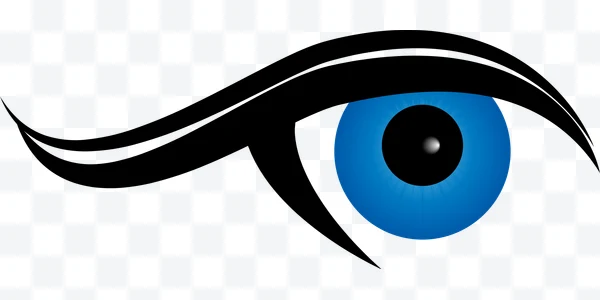 Logo de Ojo azul estilizado