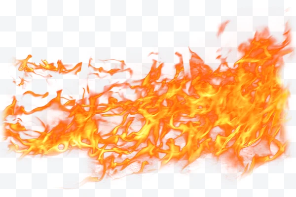 Logo de Supreme con efecto de llamas naranjas y amarillas