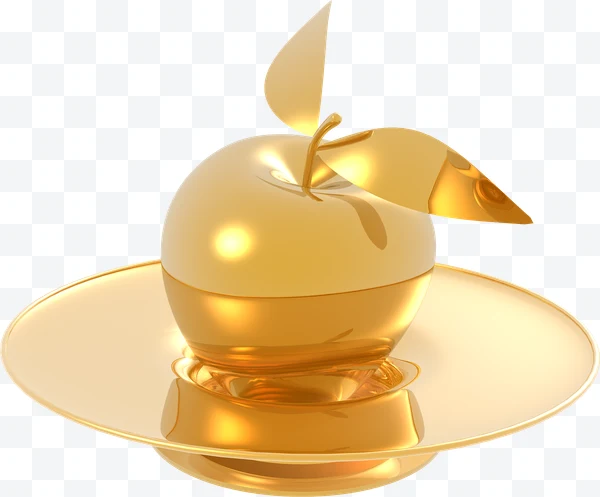 Manzana dorada decorativa