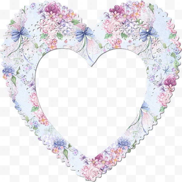 Marco de corazón floral