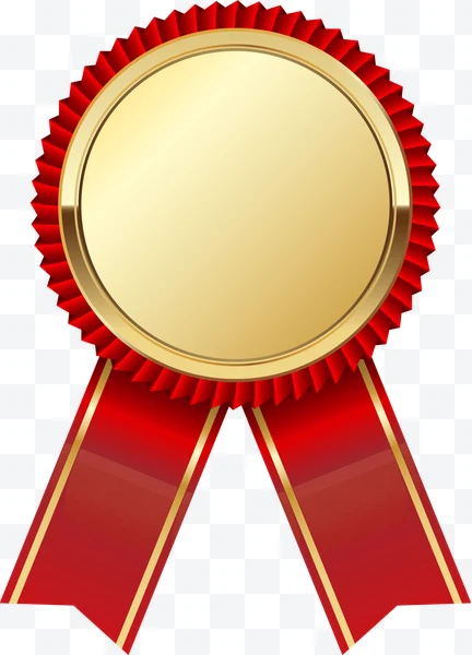 Medalla con cinta roja