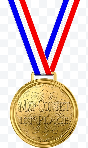 Medalla de oro con cinta tricolor azul, blanco y rojo