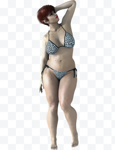Mujer con bikini de estampado de leopardo