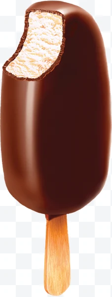 Paleta de helado con cobertura de chocolate