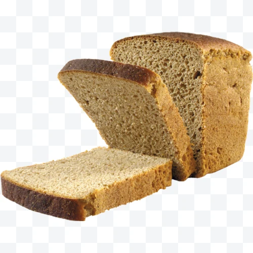 Rebanadas de pan de centeno con corteza marrón