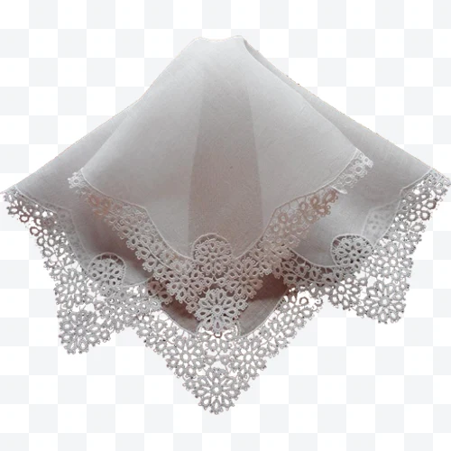 Pañuelo de encaje blanco
