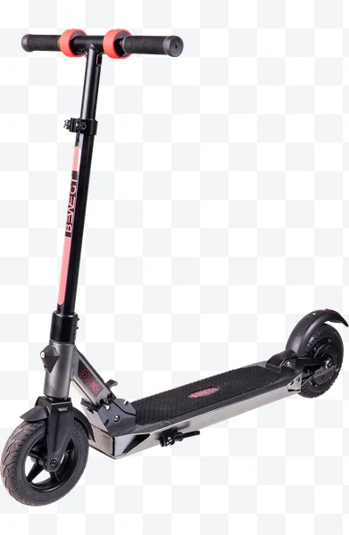 Patinete eléctrico BEVEGT negro con detalles rojos y ruedas de 8 pulgadas