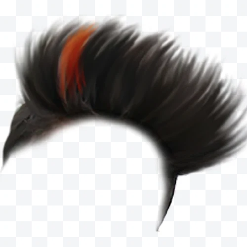 Peinado con mechón rojo