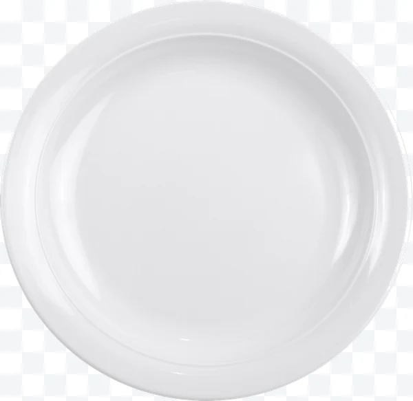 Plato blanco redondo de cerámica visto desde arriba