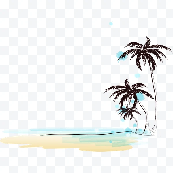 Playa con palmeras