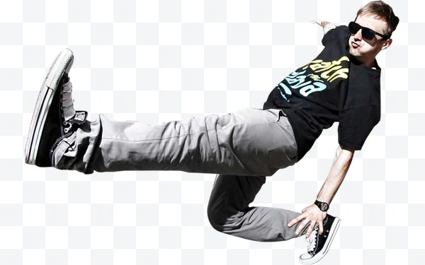 Retrato de Hombre haciendo breakdance