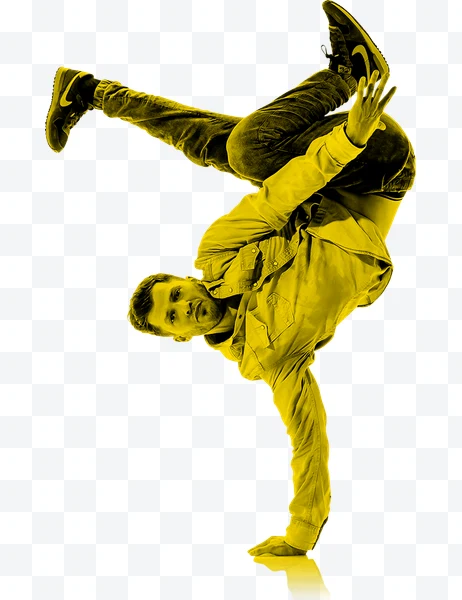 Retrato de Hombre haciendo breakdance