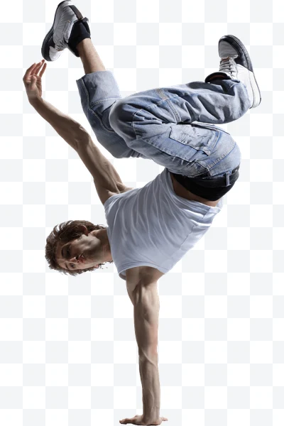 Retrato de Hombre haciendo breakdance