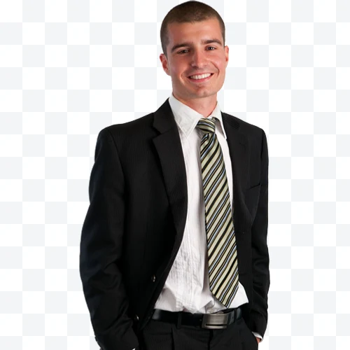 Retrato de Hombre joven con traje formal
