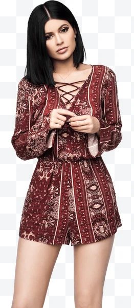 Retrato de Mujer con vestido rojo estampado