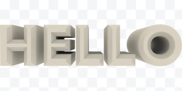 Texto 3D 'HELLO'