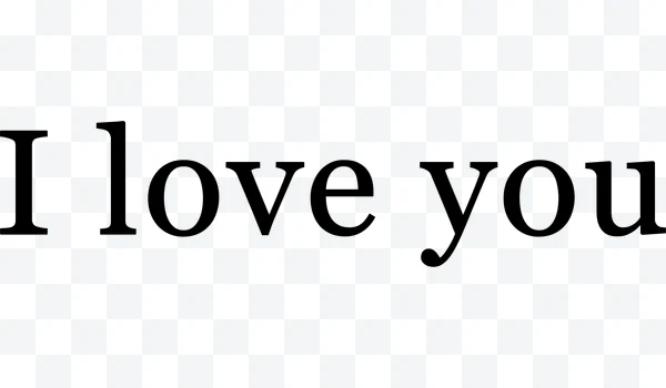 Texto 'I love you'